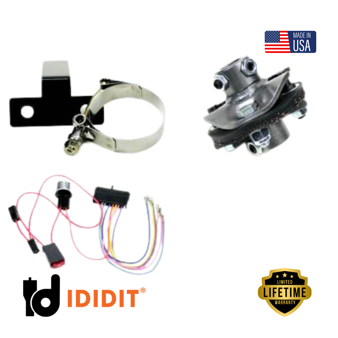 IDIDIT-1955 Chevy Car Steering Column Install Kit-3005001005