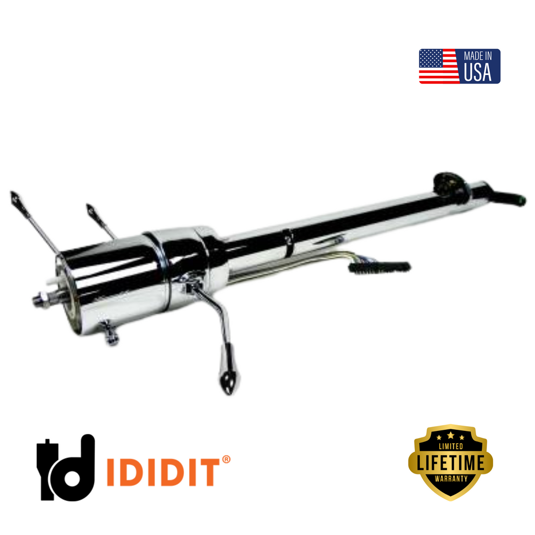 IDIDIT-1957 Chevy Tilt Column Shift  Steering Column-Chrome-1140570020