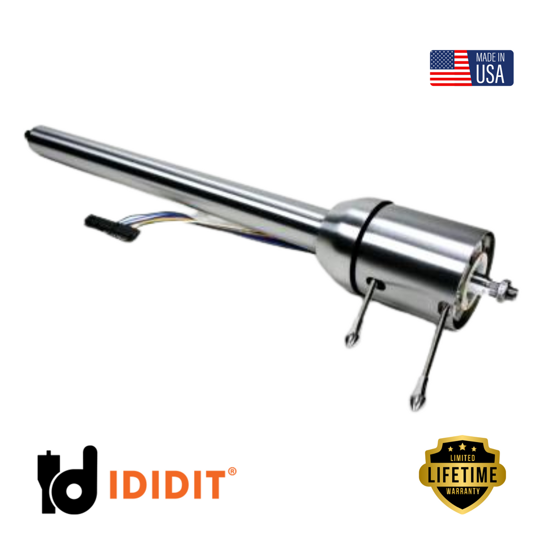 IDIDIT-1957 Chevy Tilt Floor Shift Steering Column-Paintable Steel-1120570010