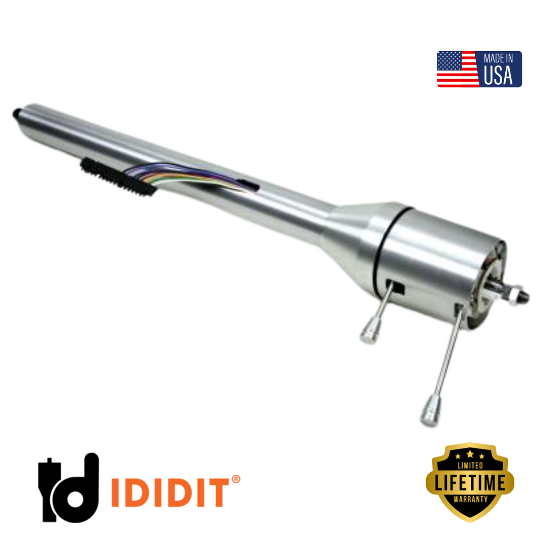 IDIDIT-1960-1966 Column Tilt Floor-Shift  Brushed Automatic With Tilt-Aluminum-1070650030