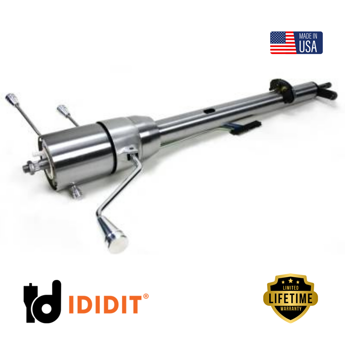IDIDIT-1960-66 Chevy Truck Tilt Column Shift-Brushed-1150650030