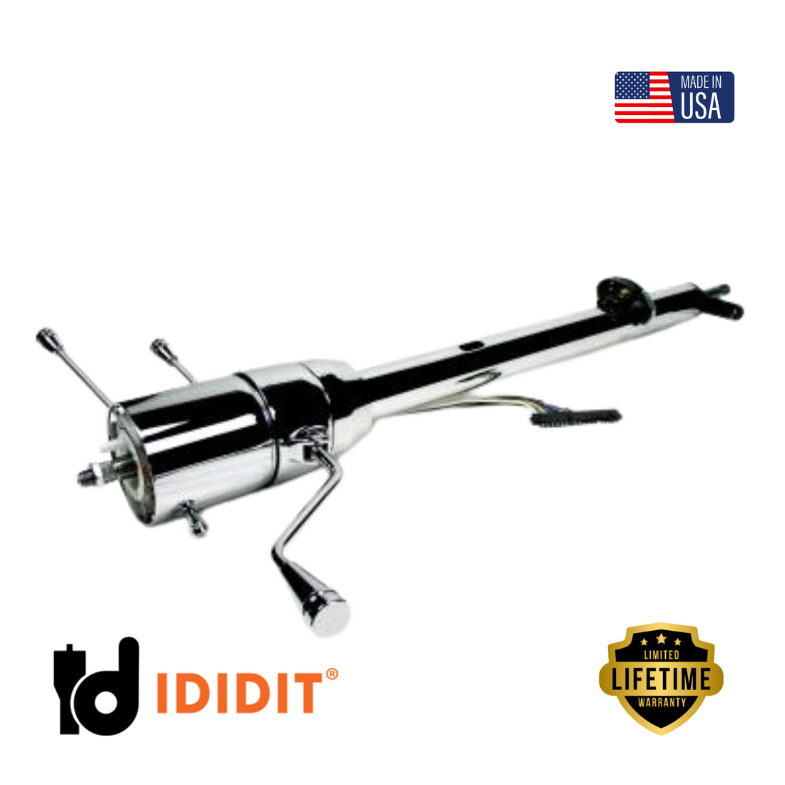 IDIDIT-1960-66 Chevy Truck Tilt Column Shift-Chrome-1140650020