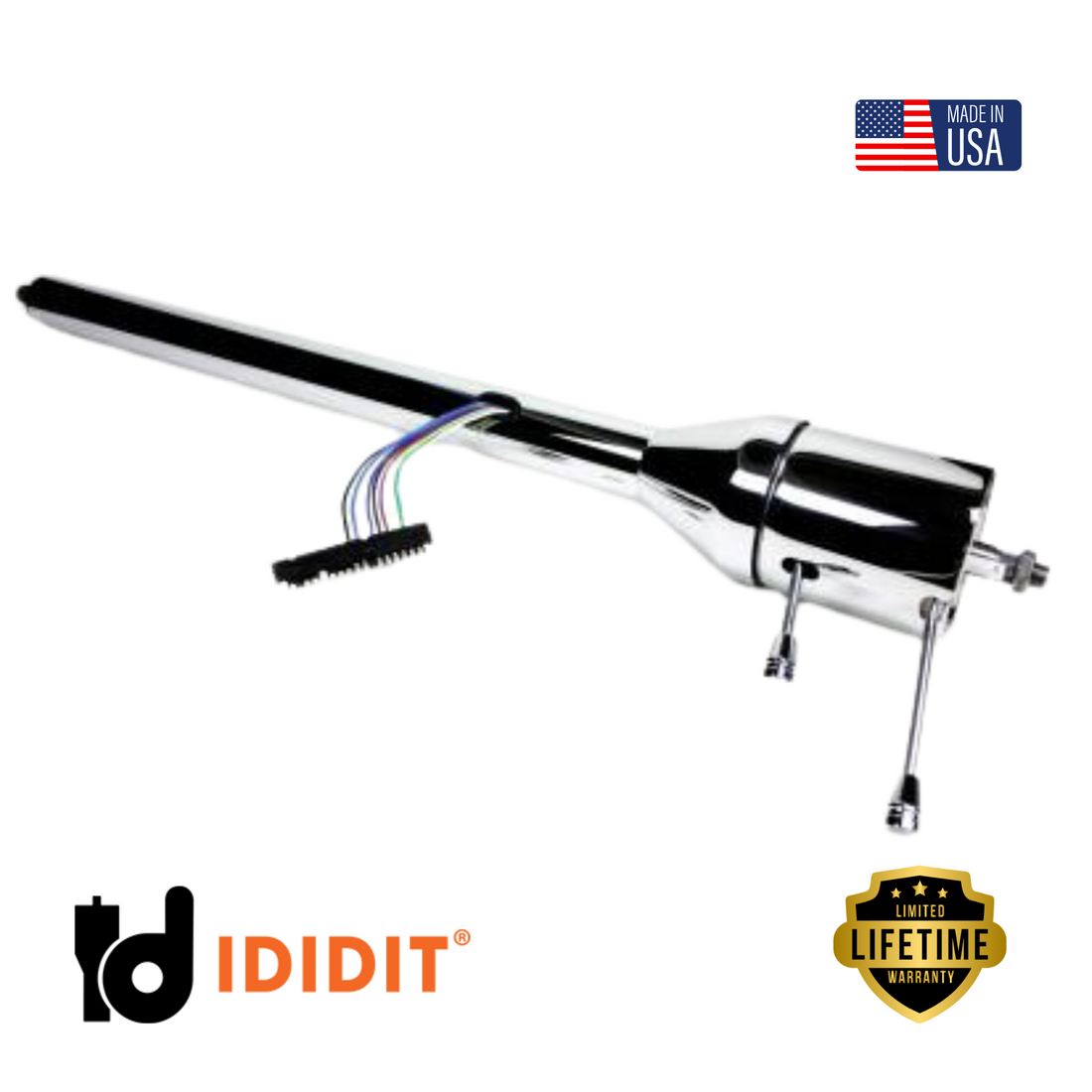 IDIDIT-1967-1972 Chevrolet & GMC Floor Shift Steering Column-Chrome-1120657020