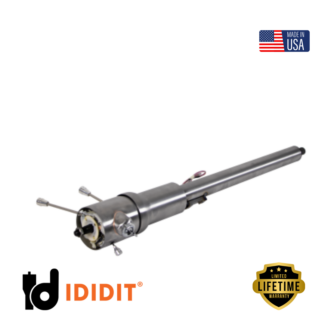 IDIDIT-1973-78 Chevy Truck / 1971-76 Impala Caprice Tilt Floor Shift with Ignition-Paintable Steel-1520760010