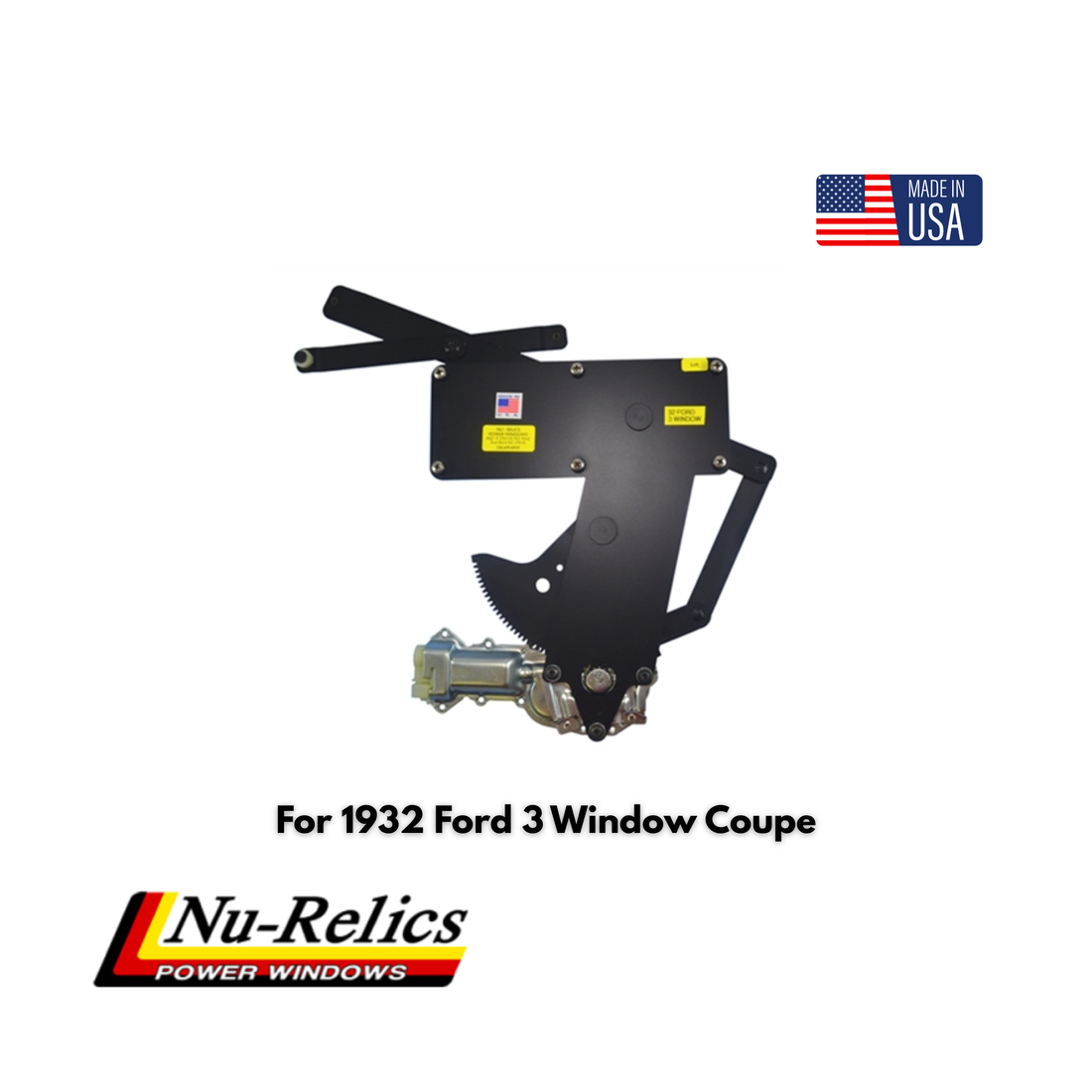 Nu-Relics 1932 Power Window Conversion Kit - Ford 3 Window Coupe - 73210-2