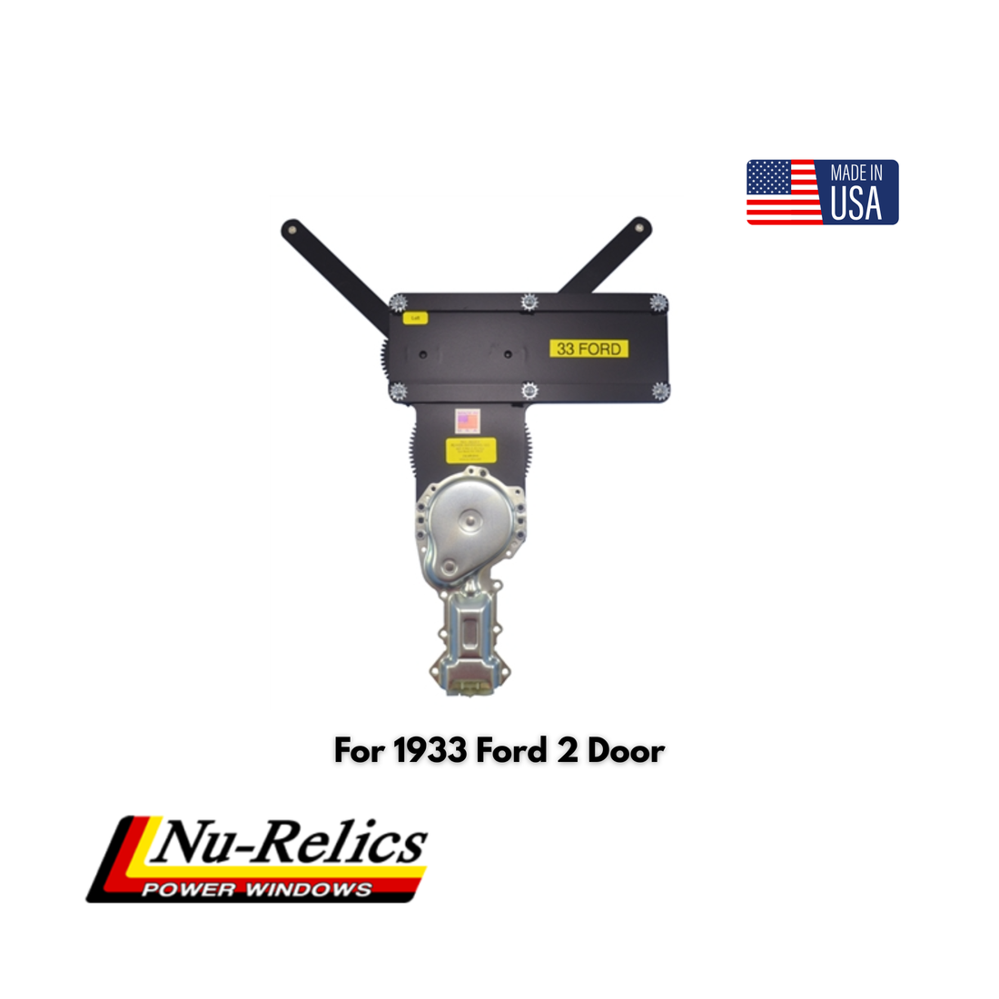 Nu-Relics 1933 Power Window Conversion Kit - Ford 2 Door - 73300-2