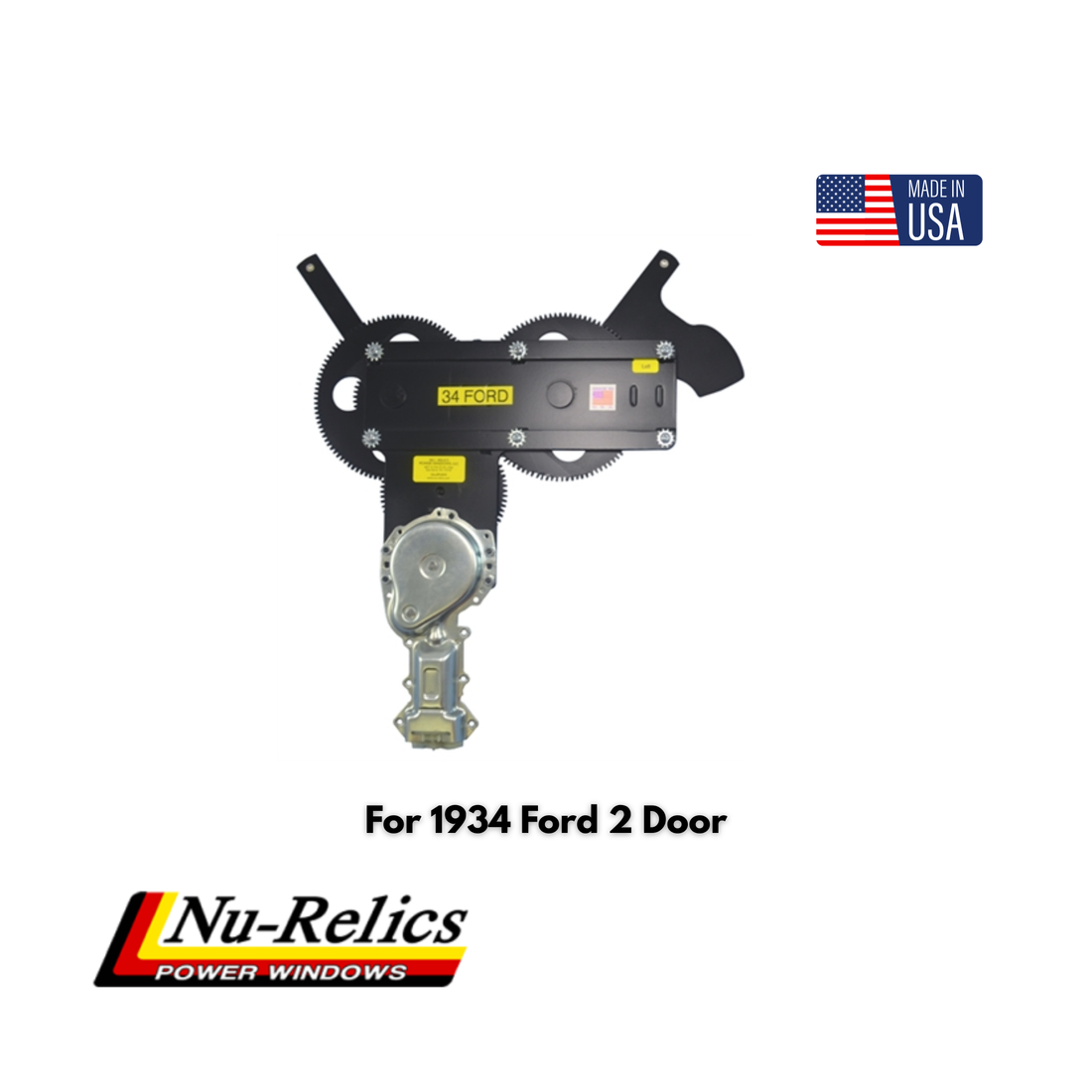 Nu-Relics 1934 Power Window Conversion Kit - Ford 2 Door - 73400-2