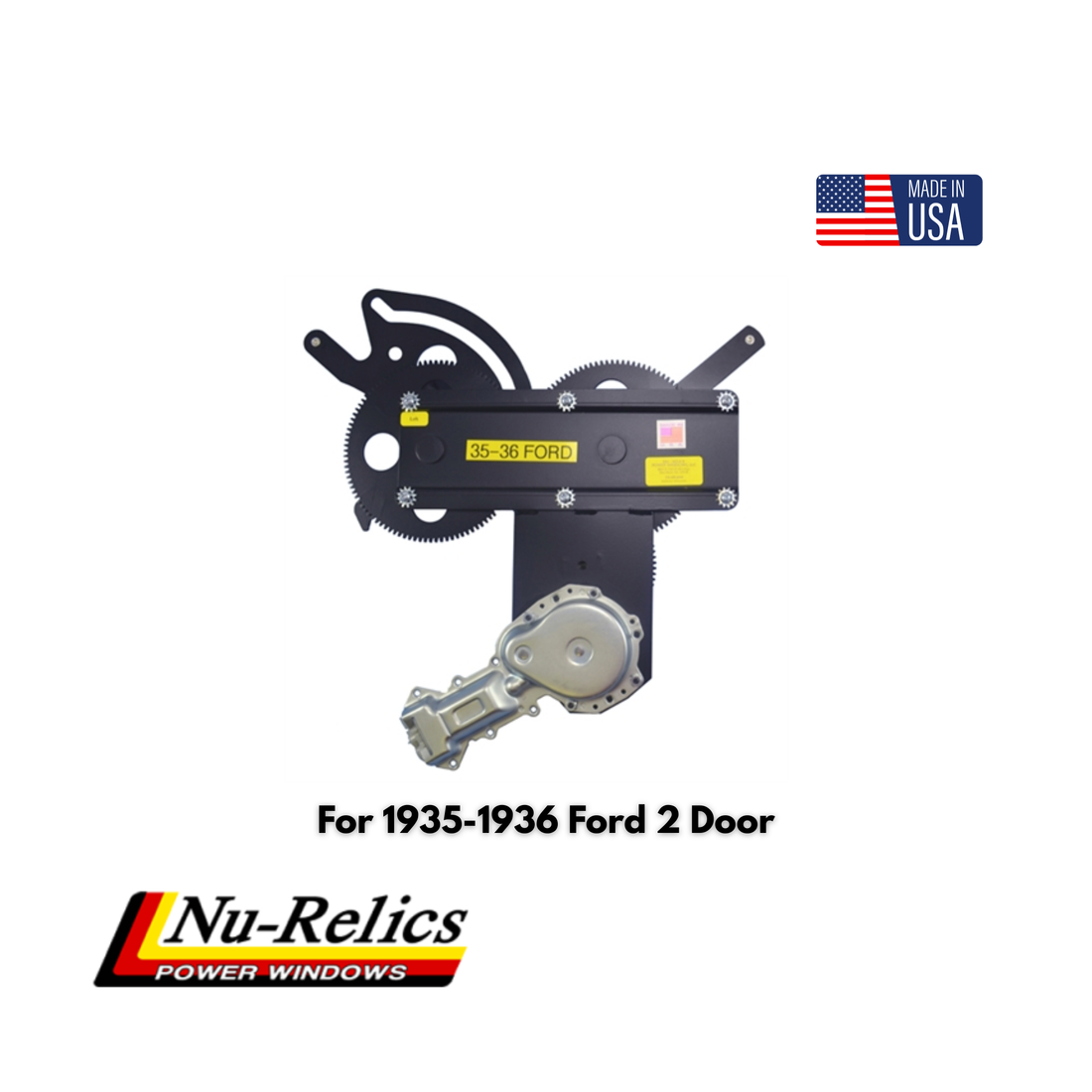 Nu-Relics 1935-1936 Power Window Conversion Kit - Ford 2 Door - 73500-2