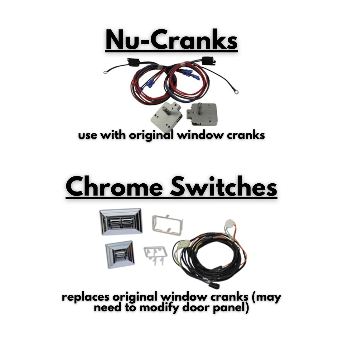 Nu-Relics 1947-1950 Power Window Conversion Kit - Chevy & GMC Truck - 14780-2