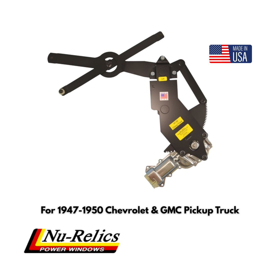 Nu-Relics 1947-1950 Power Window Conversion Kit - Chevy & GMC Truck - 14780-2
