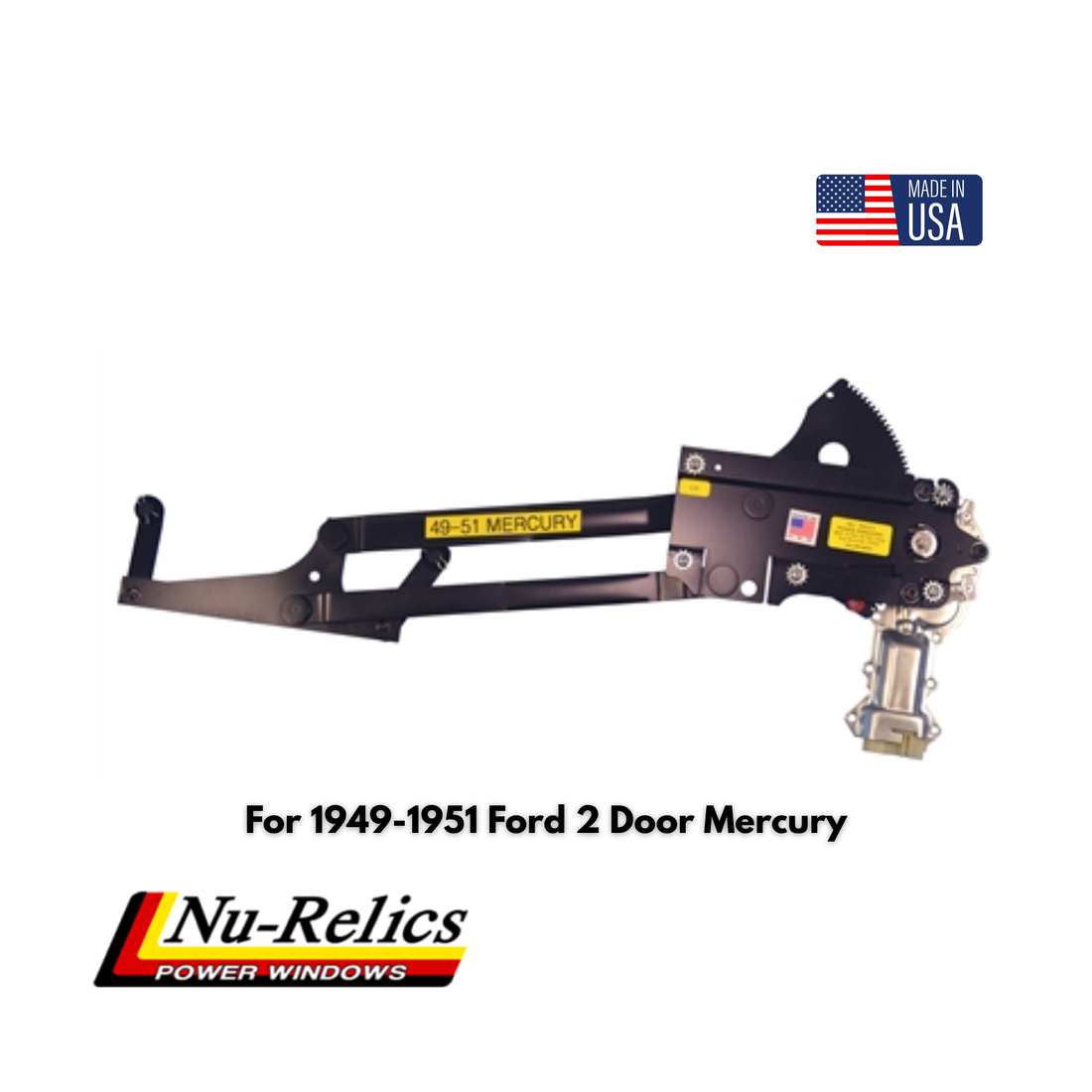 Nu-Relics 1949-1951 Power Window Conversion Kit - Ford 2 Door Mercury - 74905-2