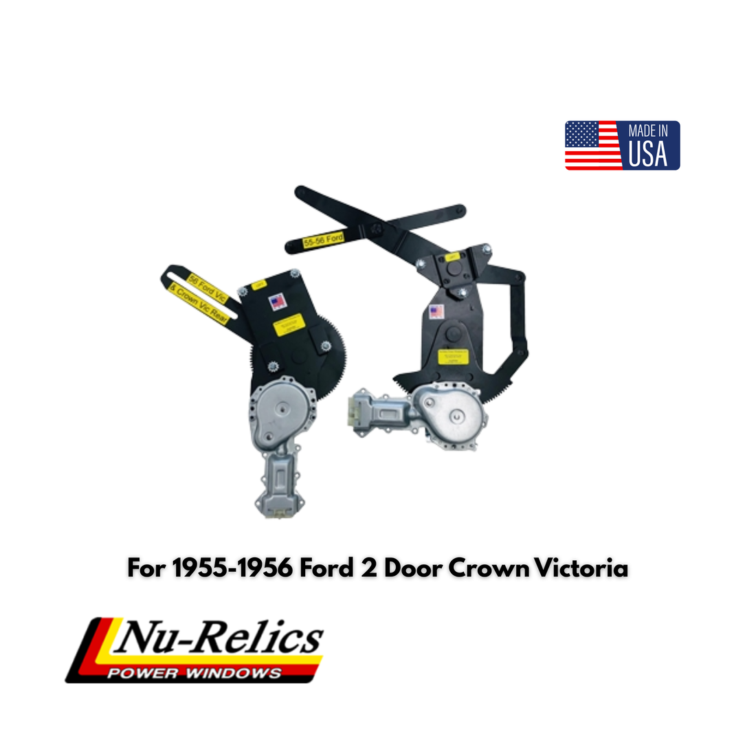 Nu-Relics 1955-1956 Power Window Conversion Kit - Ford 2 Door Crown Victoria - 75520-4