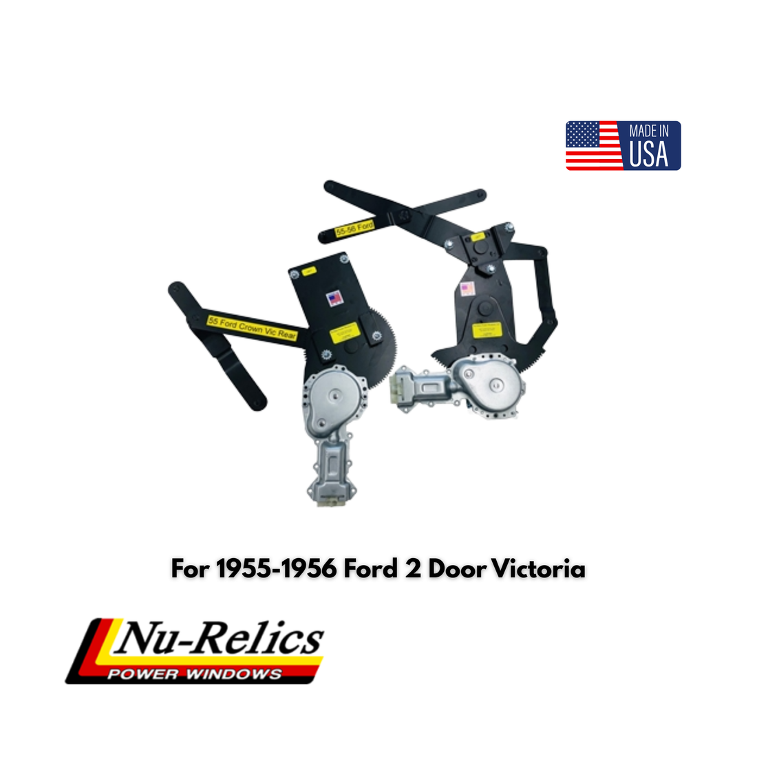 Nu-Relics 1955-1956 Power Window Conversion Kit - Ford 2 Door Victoria - 75510-4