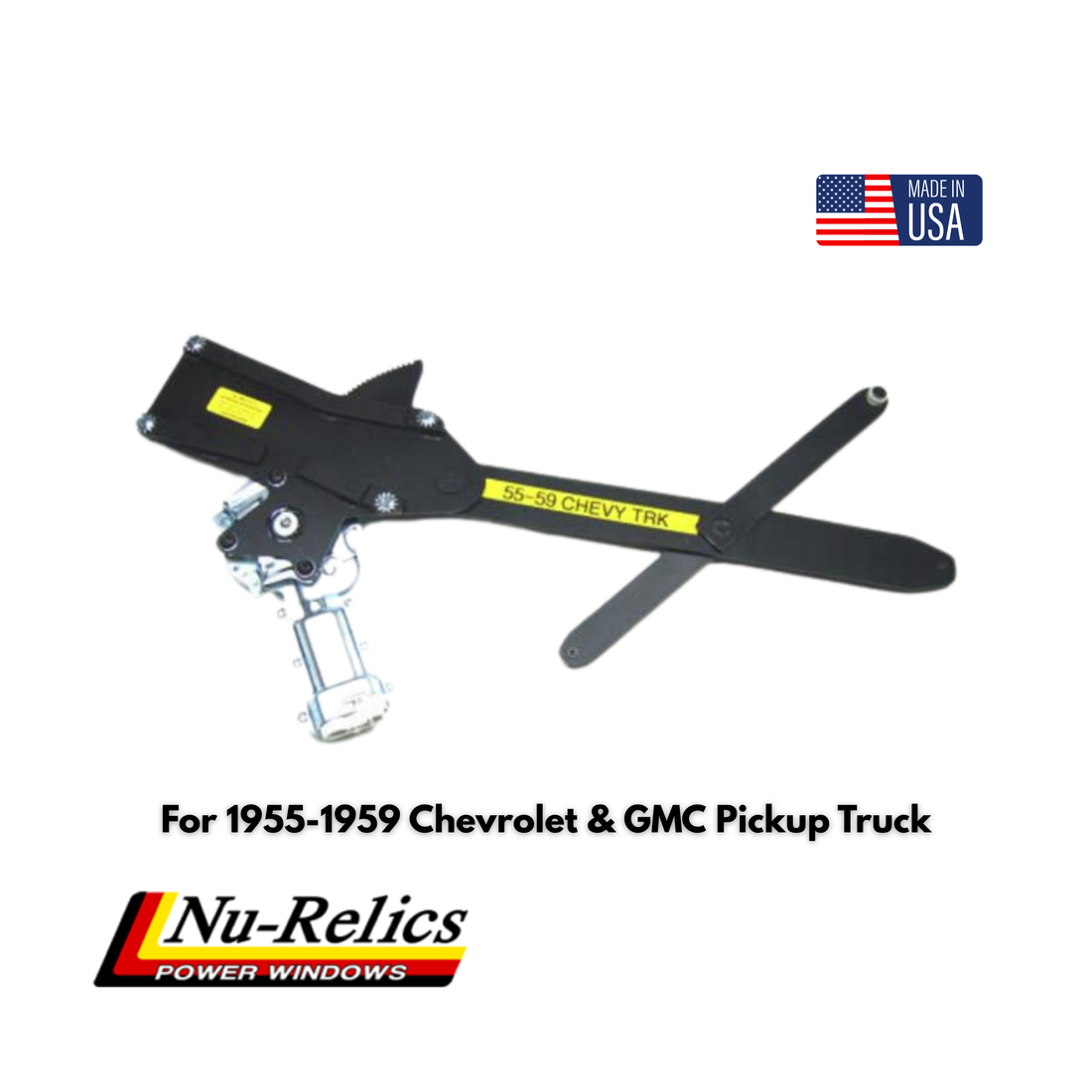 Nu-Relics 1955-1959 Power Window Kit (For trucks with vent windows)-GM Truck 15580-2