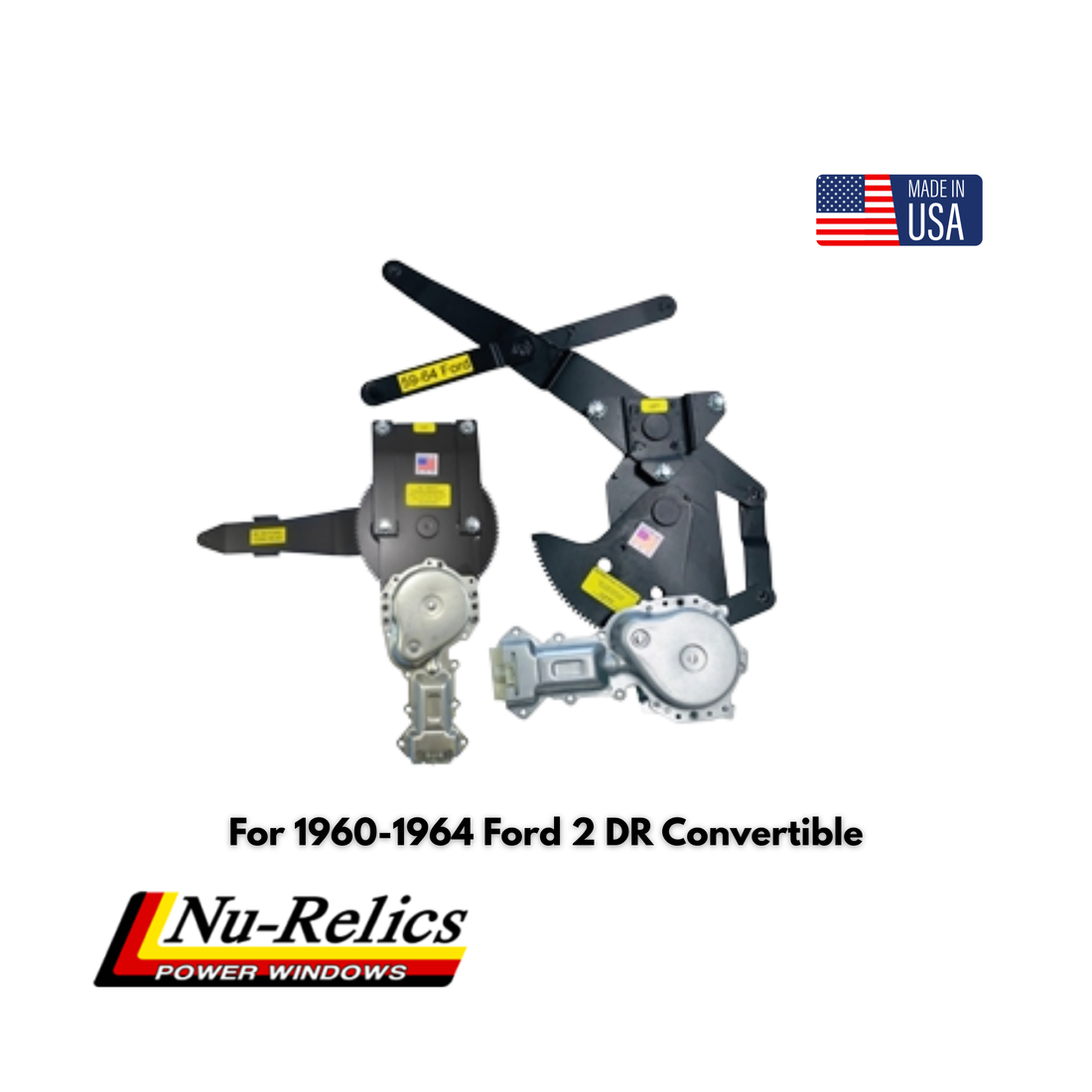 Nu-Relics 1960-1964 Power Window Conversion Kit - Ford 2 DR Convertible - 76030-4