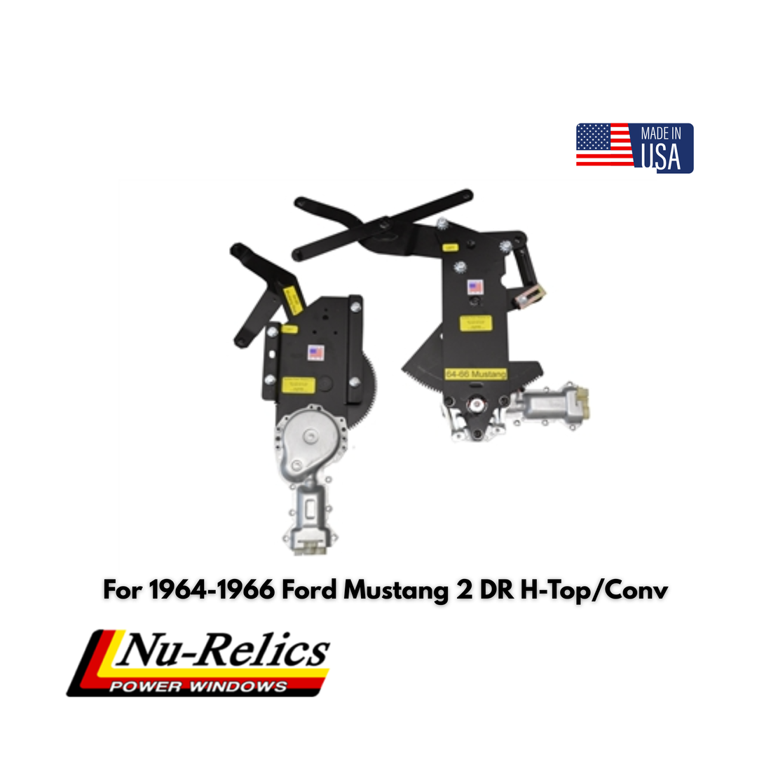 Nu-Relics 1964-1966 Power Window Conversion Kit - Ford Mustang 2 DR H-Top/Conv - 86400-4