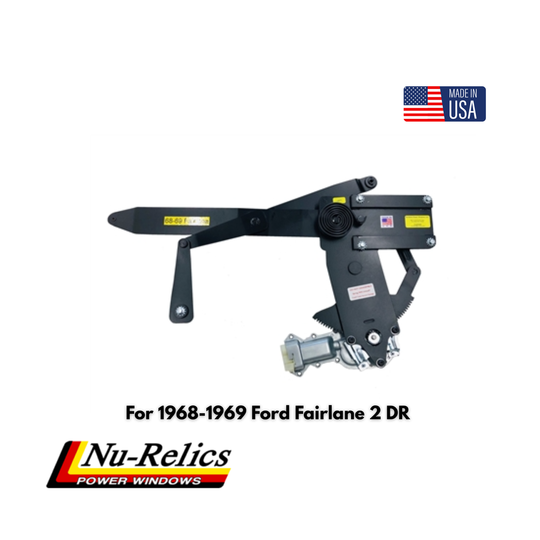 Nu-Relics 1968-1969 Power Window Conversion Kit - Ford Fairlane 2DR - 76890-2