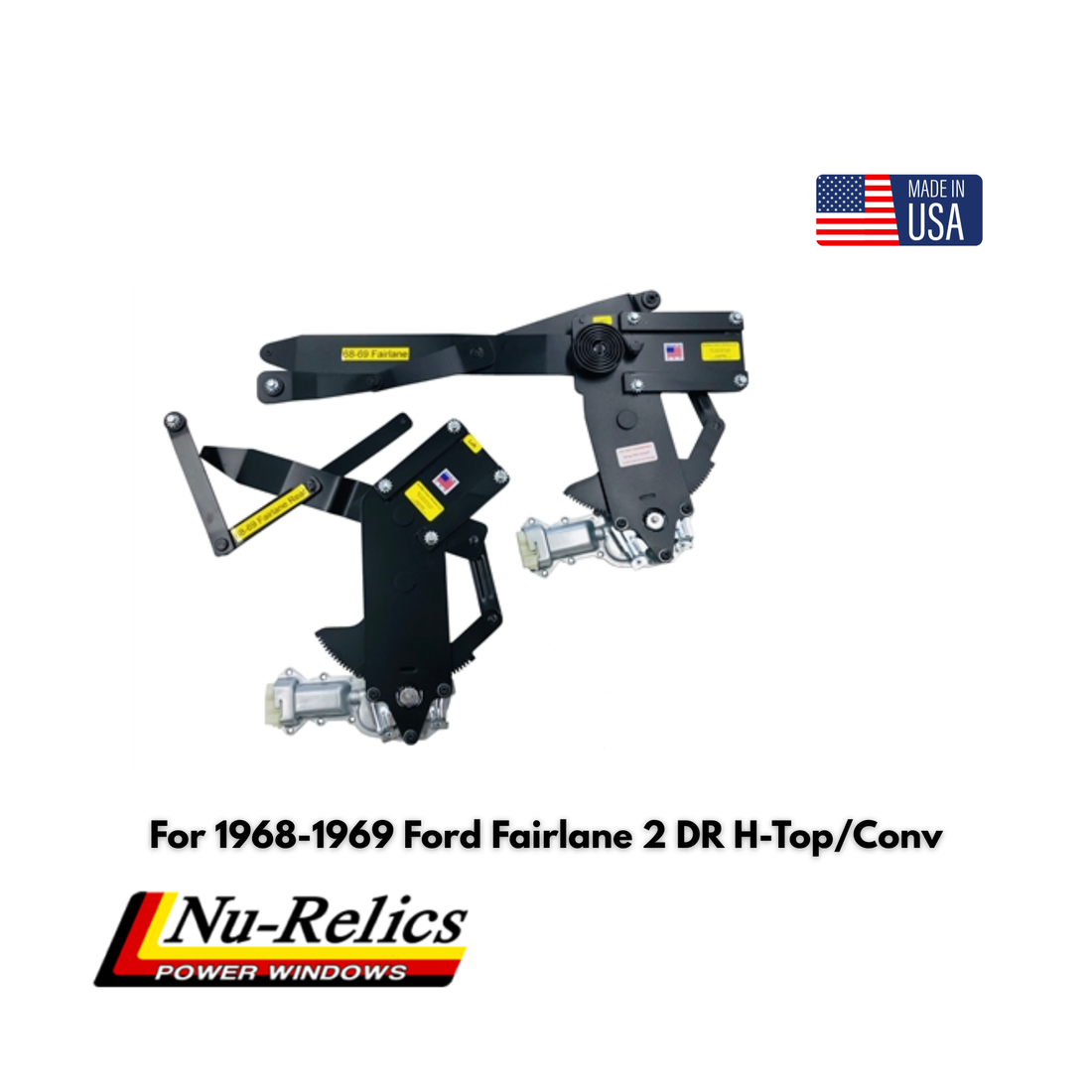 Nu-Relics 1968-1969 Power Window Conversion Kit - Ford Fairlane 2 DR H-Top/Conv - 76890-4