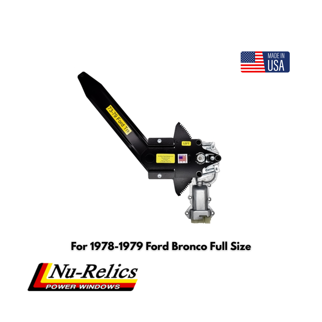 Nu-Relics 1978-1979 Power Window Conversion Kit - Ford Bronco - Full Size - 77881-2