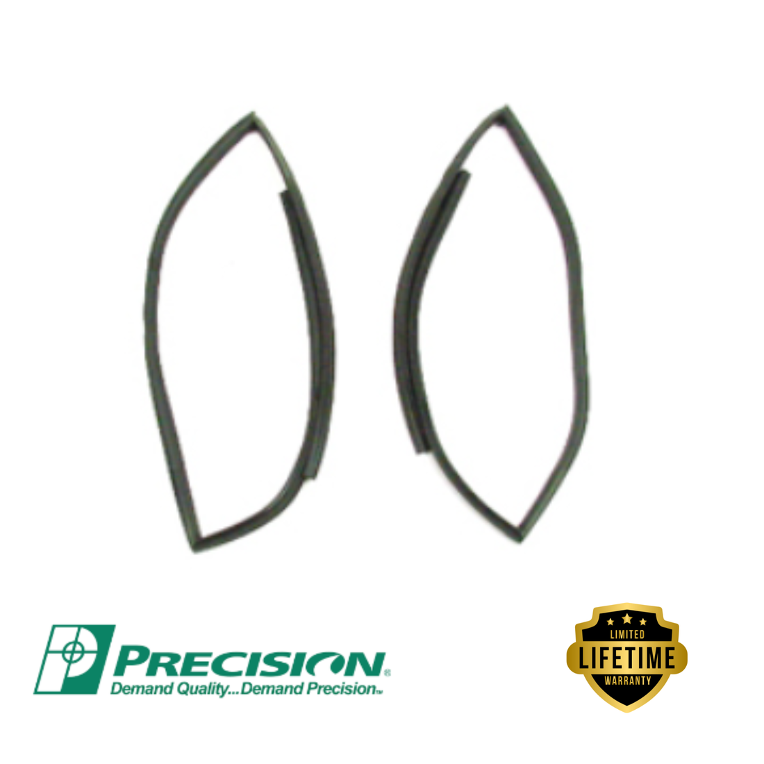Precision -1966-1977 Ford Roof Rail Weatherstrip Seal, Left and Right Hand, Pair - RWP 2110 66