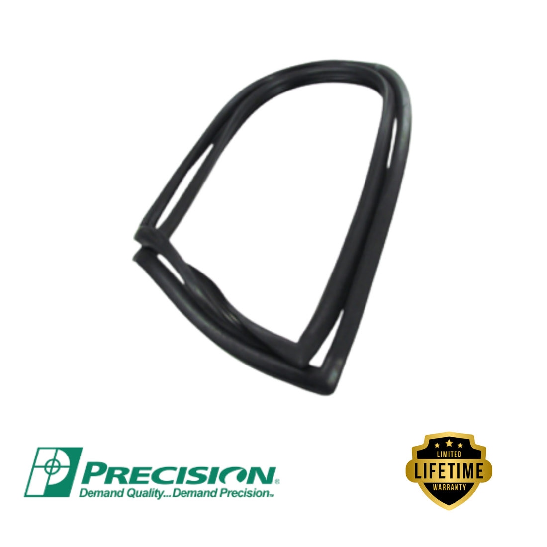 Precision - 1966-1977 Ford Rear Liftgate Window Weatherstrip Seal, Without Trim Groove - WBL DB2529 T