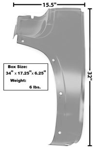 1947-1955 Cab Lg Outer Cowl Patch Panel - GM Truck