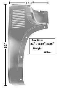 1947-1955 Cab lg Outer Cowl Patch Panel - GM Truck - Passenger Side