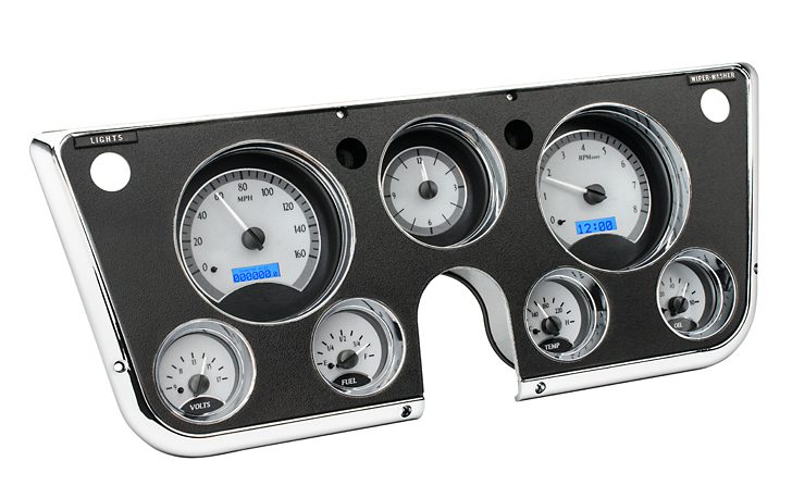 1967-1972 Chevrolet & GMC Truck VHX Instrument Gauge Cluster - Silver Face / Blue Illumination