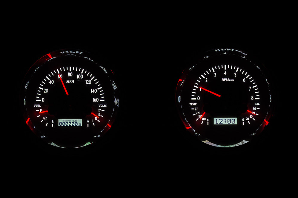 Dakota Digital 1954-1955 1st Chevrolet Truck VHX Gauge Cluster-Silver Background /White Illumination VHX-54C-PU-S-W
