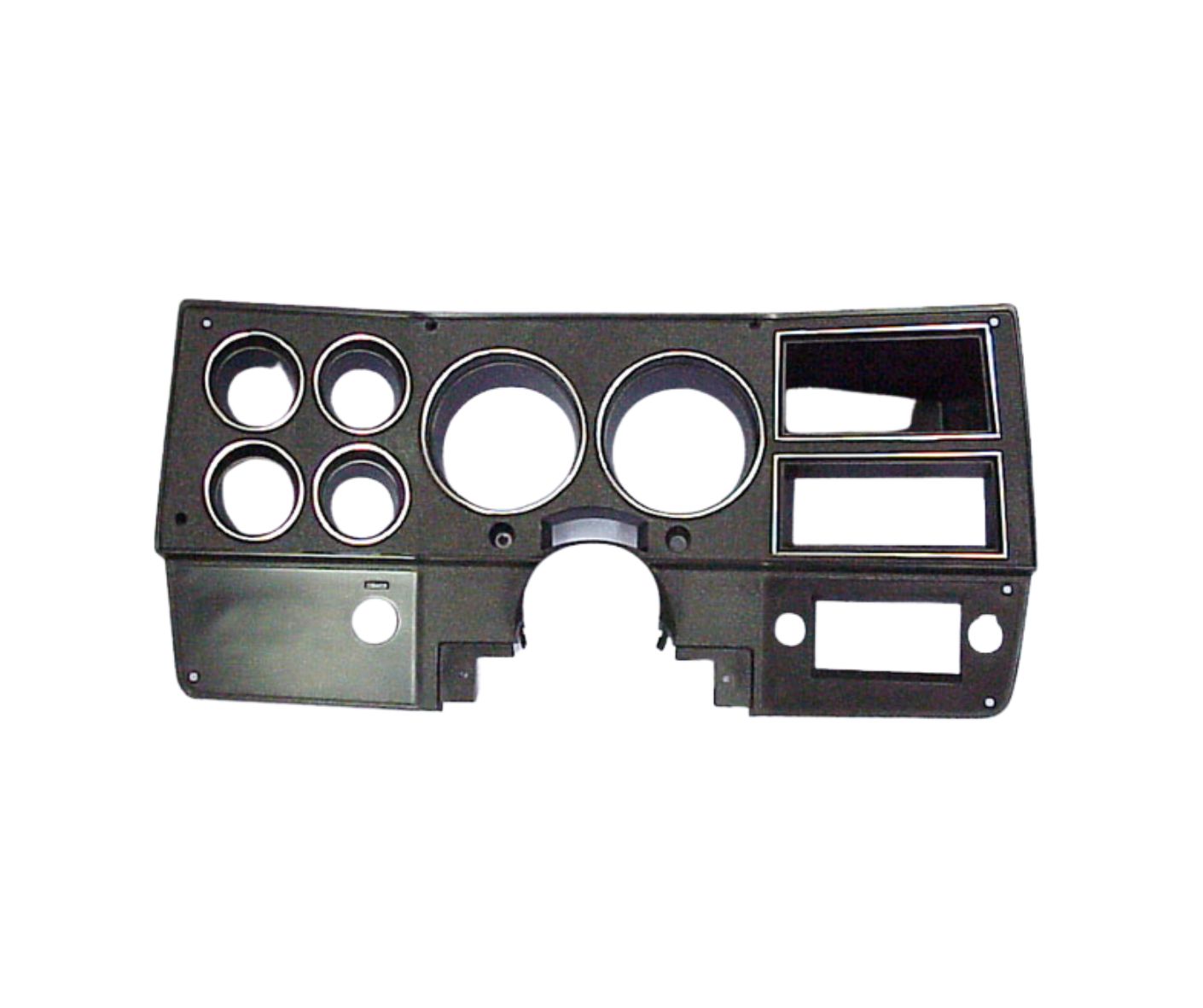 1978-1980 Chevy C10 Instrument Bezel with A/C Black/Silver - GM Truck