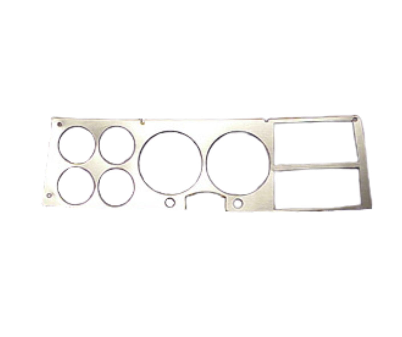 1978-1980 Chevy C10 Instrument Bezel with A/C Brushed Aluminum Style - GM Truck