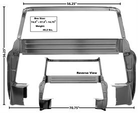 1955-1959 Inner rear cab panel full section