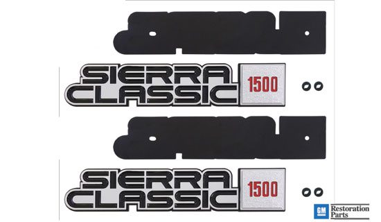 1981-1988 GMC 1500 Sierra Classic Front Fender Emblems