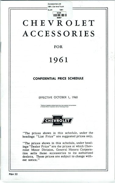 Accessories List