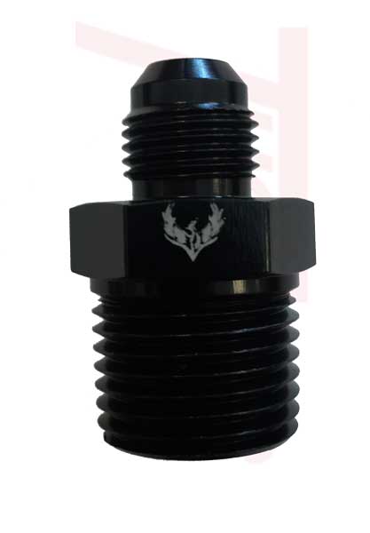BLK ADAPTER, -6 AN FLARE X 1/2" Phenix Fittings
