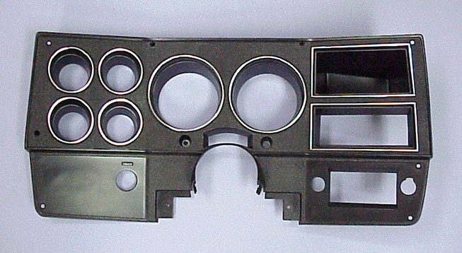 1978-1980 Instrument Bezel without A/C Black/Silver - GM Truck