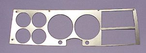 1978-1980 Instrument Bezel with A/C Brushed Aluminum Style - GM Truck