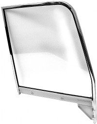 1955-1959 Complete Chrome Door Glass Assembly LH (Clear)