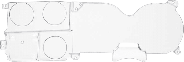 1973-1980 Instrument Bezel Lens without Gauges Clear Plastic - GM Truck