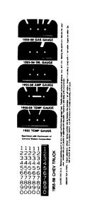 1955-1959 Instrument cluster decals - Chevy Truck