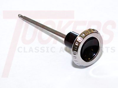 1960-1963 Headlight Knob With Rod - Black/Chrome 