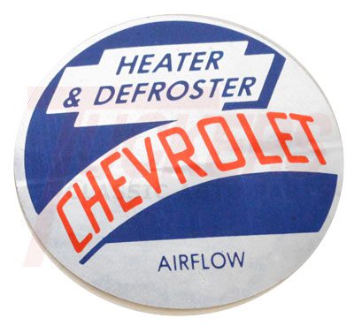 1954 "CHEVYROLET" Heater Box Decal - Chevy Truck