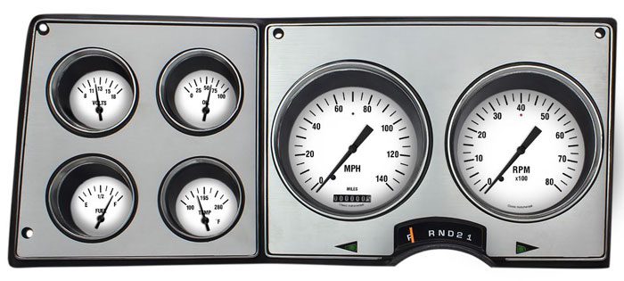 1973-1987 White Hot Dash Gauges Chevy/GMC Truck  Package