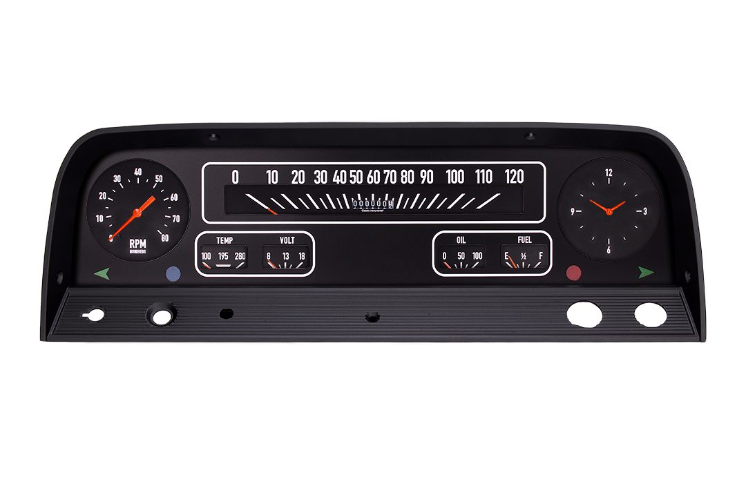 1964-1966 Chevrolet Pickup Truck Black Gauge Package by Classic Instruments CT64B