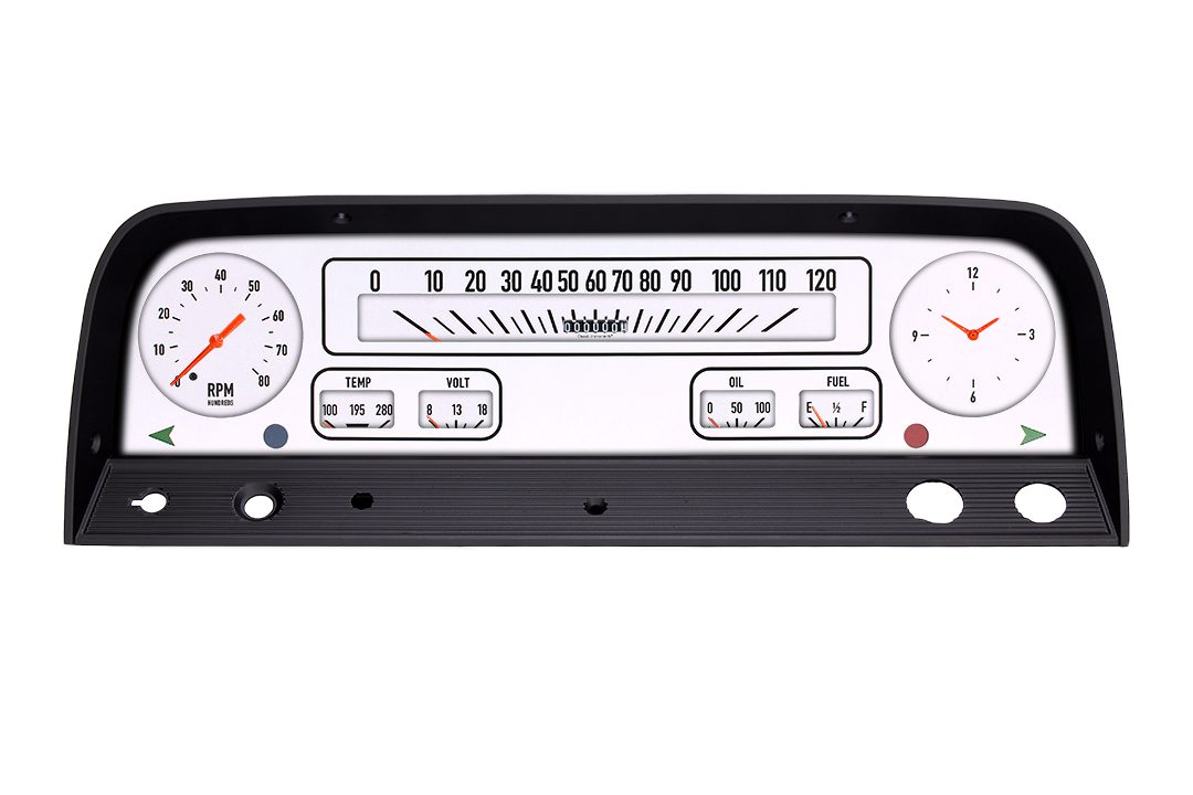1964-1966 Chevrolet Pickup Truck White Gauge Package by Classic Instruments CT64W