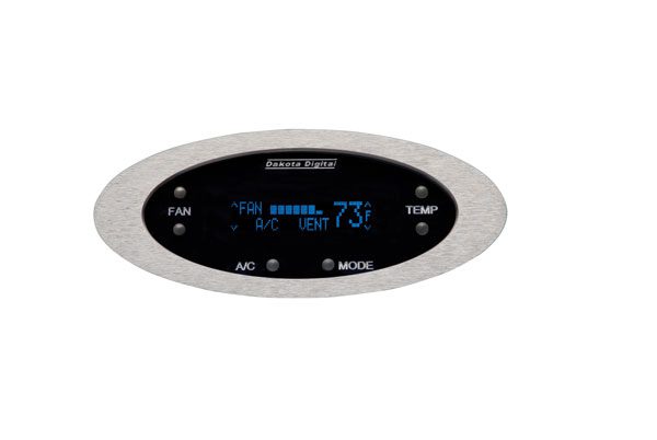 Digital Elliptical Climate Control - Vintage Air Gen II - Satin Bezel, Blue Display