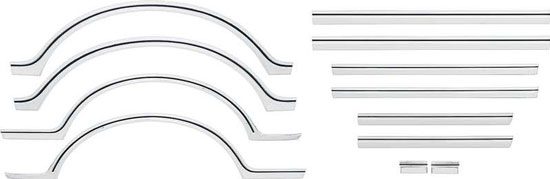 1967-1968 Chevrolet & GMC Pickup Truck Complete Side Molding Kit for Long Bed Trucks - GM Truck