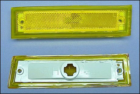 1981-1987 Side Marker Front Deluxe with Trim Original Style Left Hand Amber - Chevy/GMC Truck