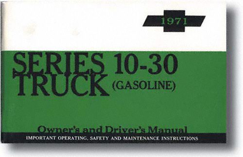 1971 Chevrolet Owners Manual