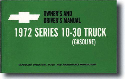 1972 Chevrolet Owners Manual
